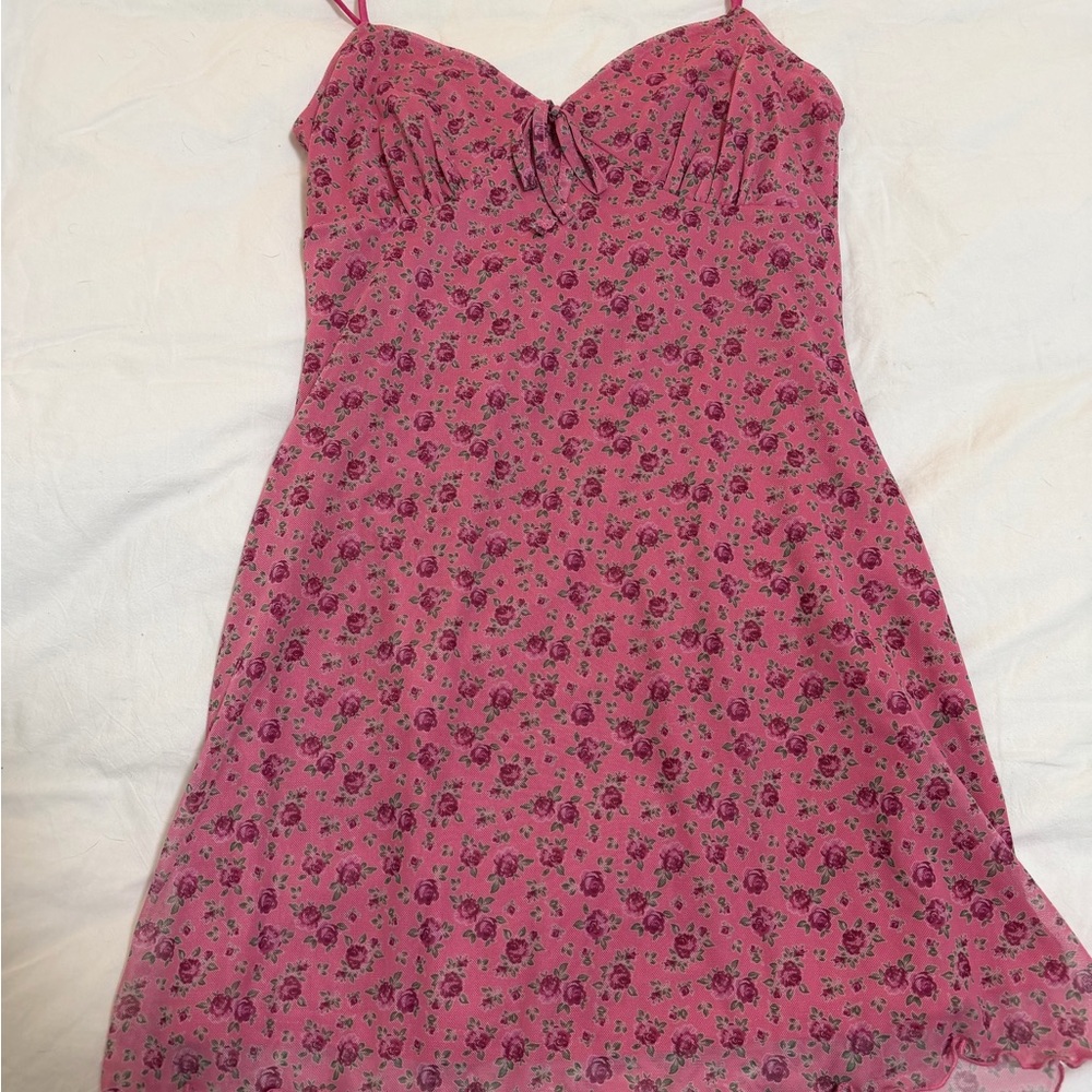 Urban Outfitters Rose Pink Slip Dress with Spaghetti Straps
